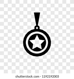 Medal vector icon isolated on transparent background, Medal transparency logo concept