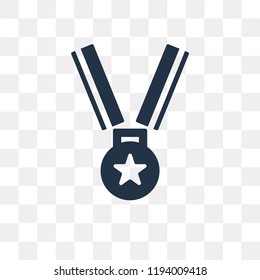Medal vector icon isolated on transparent background, Medal transparency concept can be used web and mobile