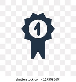 Medal vector icon isolated on transparent background, Medal transparency concept can be used web and mobile