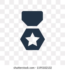 Medal vector icon isolated on transparent background, Medal transparency concept can be used web and mobile