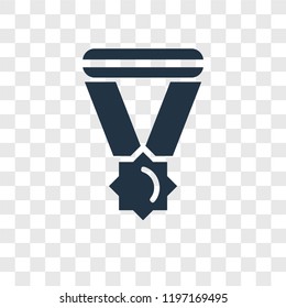 Medal vector icon isolated on transparent background, Medal transparency logo concept