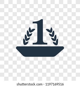 Medal vector icon isolated on transparent background, Medal transparency logo concept