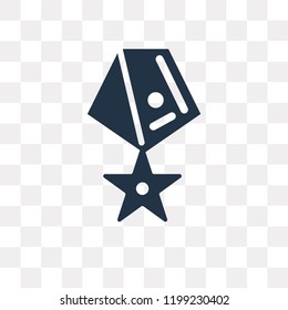Medal vector icon isolated on transparent background, Medal transparency concept can be used web and mobile