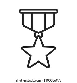 Medal vector icon isolated on white background