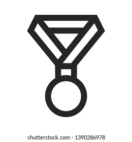 Medal vector icon isolated on white background