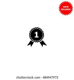 Medal vector icon isolated on white background.