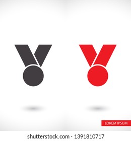 Medal vector icon  , lorem ipsum Flat design