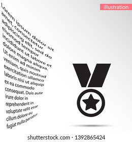 Medal Vector icon . Lorem Ipsum Illustration design