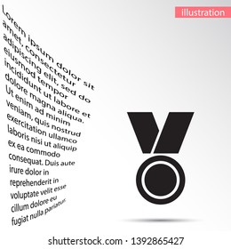 Medal Vector icon . Lorem Ipsum Illustration design