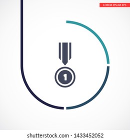Medal Vector icon . Lorem Ipsum Illustration design