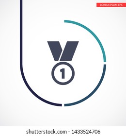 Medal Vector icon . Lorem Ipsum Illustration design