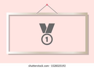 Medal Vector icon . Lorem Ipsum Illustration design