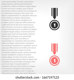 Medal Vector icon . Lorem Ipsum Illustration design
