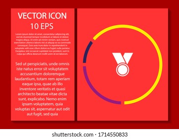 Medal vector icon  , lorem ipsum Flat design