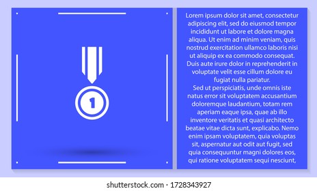 Icono del vector de medalla . Lorem Ipsum Diseño de ilustración