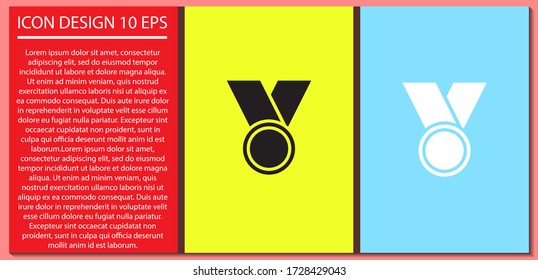 Medal vector icon , lorem ipsum Flat design