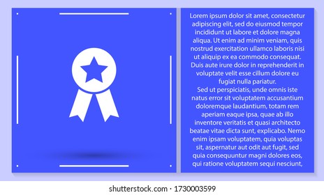 Medal Vector Ikone . Lorem Ipsum Illustration Design