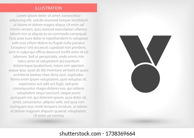 Medal vector icon , lorem ipsum Flat design