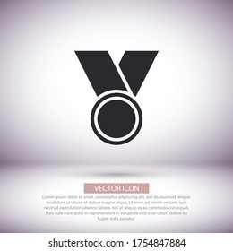 Medal vector icon , lorem ipsum Flat design