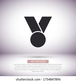 Icono de vector de medalla , lorem ipsum Diseño plano