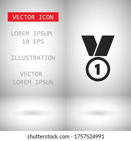 Medal-Vektorsymbol . Lorem-Ipsum-Illustrationsdesign