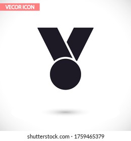 Icono de vector de medalla , lorem ipsum Diseño plano