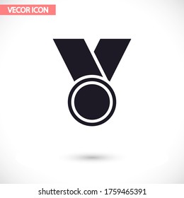 Medal vector icon , lorem ipsum Flat design