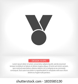 Medal vector icon , lorem ipsum Flat design