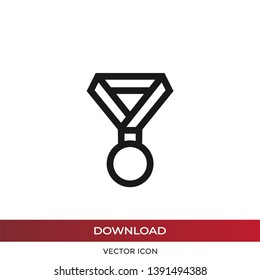 Medal vector icon in modern design style for web site and mobile app