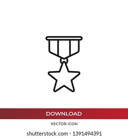 Medal vector icon in modern design style for web site and mobile app