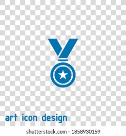 medal vector icon on an abstract background