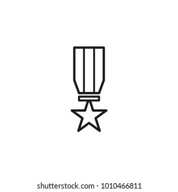 medal vector icon, star medallion icon in trendy flat style 