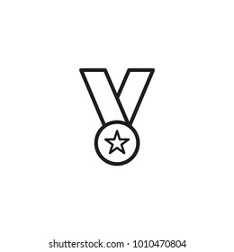 medal vector icon, star medallion icon in trendy flat style 