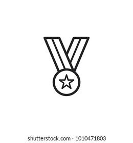 medal vector icon, star medallion icon in trendy flat style 