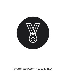 medal vector icon, star medallion icon in trendy flat style 