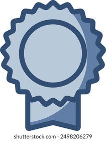 Medaille, Vektorsymbol, transparenter Hintergrund. austauschbares blaues Farbdesign