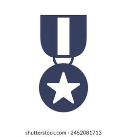 Medal vector icon in trendy flat style isolated on white background. Medal symbol for your web site design, logo, app, UI.