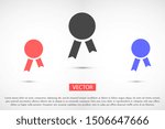 Medal vector icon. Medal for troops badge icon. medal of merit badge. Medal for workers badge icon. 10 EPS flat design.