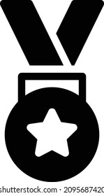 medal Vector illustration on a transparent background. Premium quality symbols. Glyphs  vector icon for concept and graphic design.