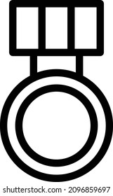 ilustración del vector de medalla en un fondo transparente. Símbolos de calidad premium. Icono vectorial de trazo para el concepto y diseño gráfico.
