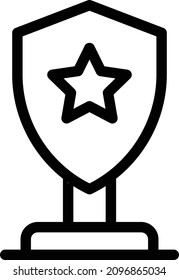 medal Vector illustration on a transparent background. Premium quality symbols. Stroke  vector icon for concept and graphic design.