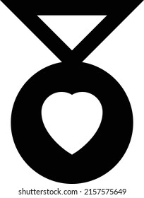 Ilustración de vectores de Medal en un fondo transparente.Símbolos de calidad premium.Icono de vector glifos para concepto y diseño gráfico. 
