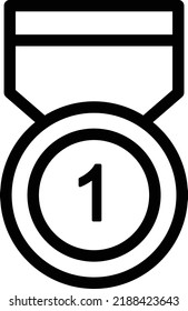 ilustración de vectores de medallas en un fondo transparente.Símbolos de calidad premium.Icono vectorial de trazo para el concepto y el diseño gráfico.