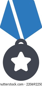 medal   Vector illustration on a transparent background. Premium quality symmbols. Glyphs vector icons for concept and graphic design.