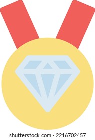 ilustración del vector de medalla en un fondo transparente. Símbolos de calidad superior. Iconos vectoriales de color de línea para el concepto y el diseño gráfico.
