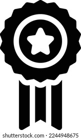 medal Vector illustration on a transparent background. Premium quality symmbols. Glyphs vector icons for concept and graphic design. 
