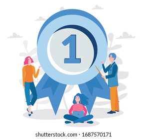 Medal. Vector illustration for web banner, infographics, mobile