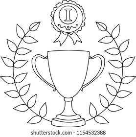 Medal vector isolated illustration game award, championship label