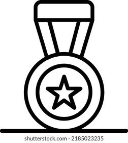 Diseño de iconos de línea de vectores de medallas