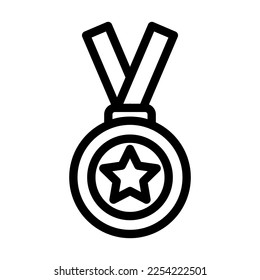 Medal Vector Line Icon Design